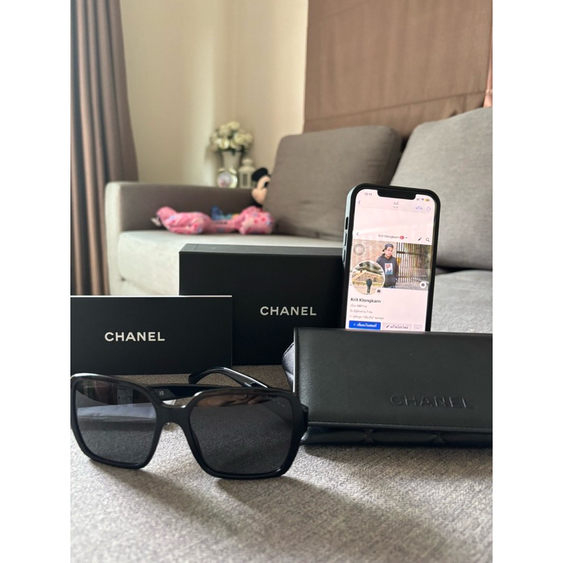 แว่น Chanel 5408 สีดำ รุ่นคลาสสิค อปก ครบ