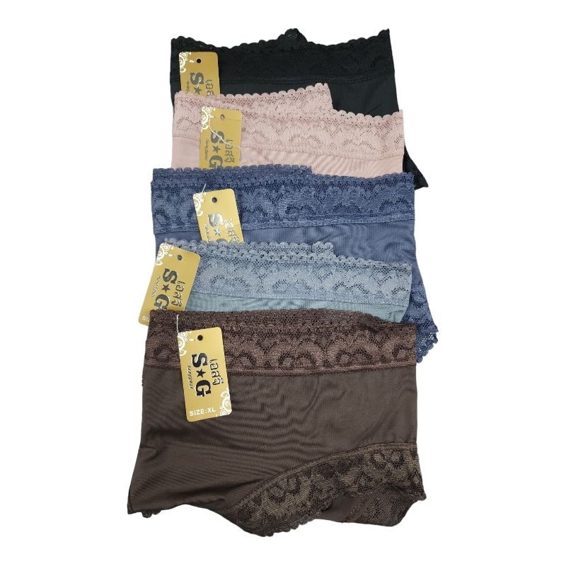 (แพ็ค 5 ตัว) กางเกงในผู้หญิงแต่งลูกไม้ 1 แพ็คมี 5 ตัว 5 สี สินค้าพร้อมส่ง