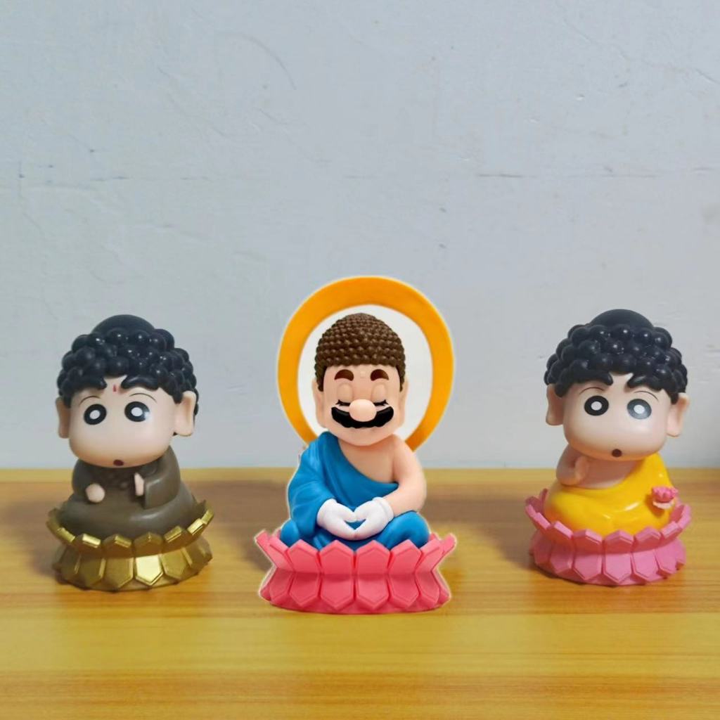 จัดส่งจากประเทศไทย เครยอนชินจัง Crayon Shin chan โมเดลฟิกเกอร์ คอสเพลย์ชินจัง Sakyamuni Q Version ของเล่นสําหรับเด็ก