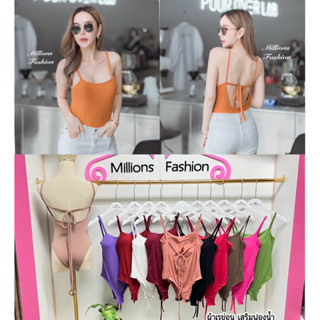 💰Pangpang💰 บอดี้สูท สายเดี่ยว ผูกหลัง เสริมฟองน้ำ ผ้าเรย่อน …