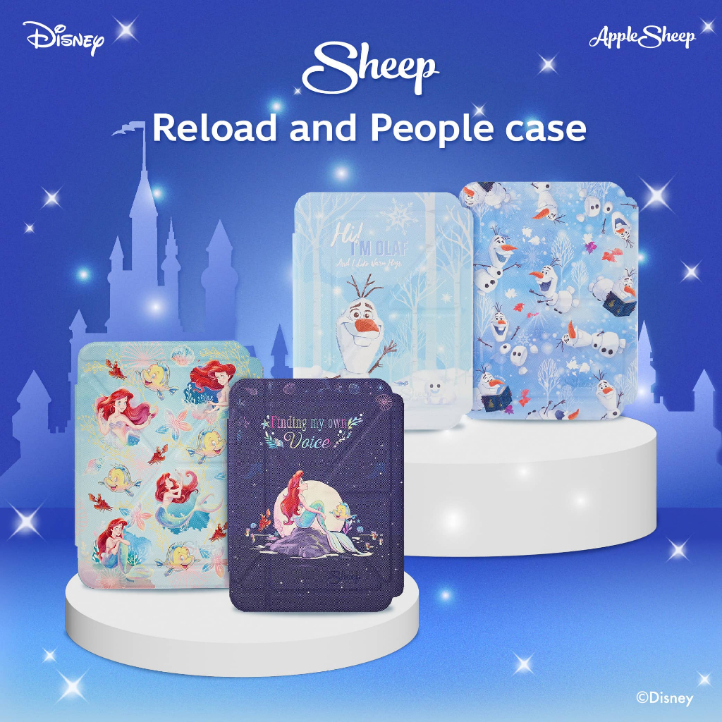 [Disney Reload & People Case Collection]  เคสสำหรับไอแพด ถอดแยกปกได้ People ใส่ปลอกปากกา กันงอกันกระแทกลาย Olaf / Ariel