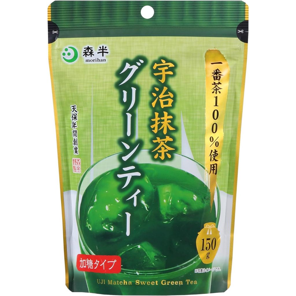 มัจฉะผสมน้ำร้อนและเย็นแบบหวานน้อย Morihan Uji Matcha Green Tea 5.3 oz (150 g) Made in Japan หมดอายุ 31 สิงหา 68