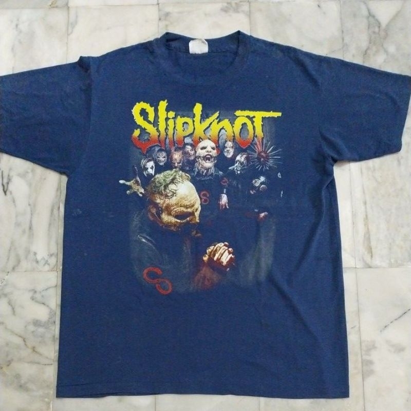 เสื้อยืดแขนสั้น นักร้องแนวเฮฟวี่เมทัลร็อควง SlipKnoT แท้ มือสอง สภาพดี ของพร้อมส่งครับ