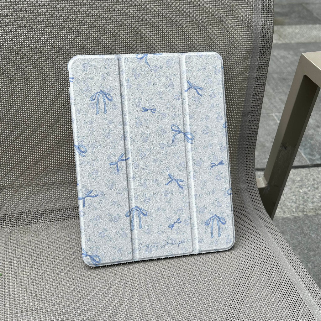 ✨พร้อมส่ง✨เคสไอแพด โบว์ริบบิ้น ริบบิ้น Air7/6 11 Gen10 Pro11 2024 Air5/4 Gen11 mini7 ดอกไม้ เคสipad - รูปที่ 4