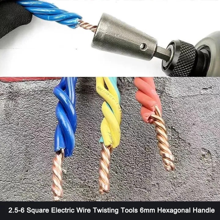 เครื่องตีเกลียวลวดขนาด 1.5-6 เหลี่ยม 6 มม. ด้ามจับสายบิดเร็วของช่างไฟฟ้าสำหรับสว่านมือ สว่านไฟฟ้า และ Kunci Pas Listrik
