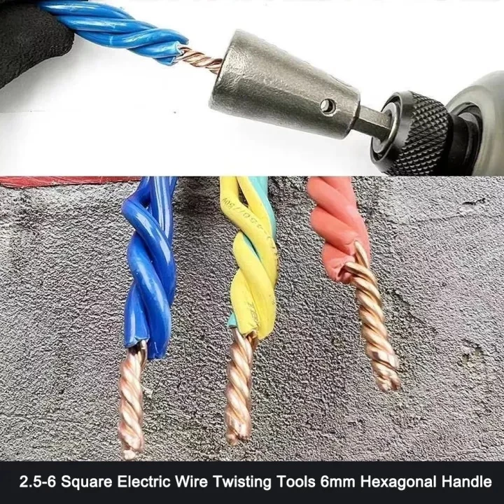 เครื่องตีเกลียวลวดขนาด 1.5-6 เหลี่ยม 6 มม. ด้ามจับสายบิดเร็วของช่างไฟฟ้าสำหรับสว่านมือ สว่านไฟฟ้า และ Kunci Pas Listrik