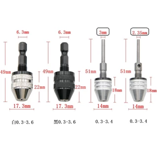 หัวจับดอกสว่าน ดอกจับสว่าน ขนาด 0.3 - 8 mm สําหรับสว่านไฟฟ้า หัวจับปรับได้ TOL19