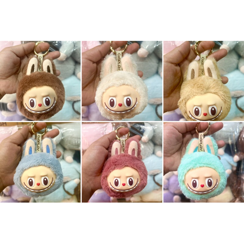 ขายดีมาก พวงกุญแจlabubu.ลาบูบู้ หน้าซิลิโคน ขนาด4.5นิ้ว งานดีมาใหม่ พร้อมส่ง