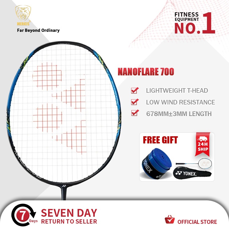 NANOFLARE 700 ไม้แบดมินตันเต็มรูปแบบคาร์บอนเดี่ยว 4U 28 ปอนด์ 83 g