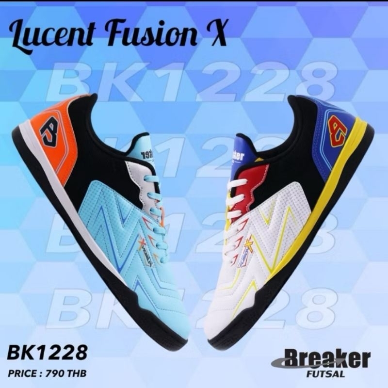 (Breakerลิขสิทธิ์ )ไซส์ 38-44 รองเท้าฟุตซอล Breaker Lucent Fusion X ไซส์เด็ก-ผู้ใหญ่