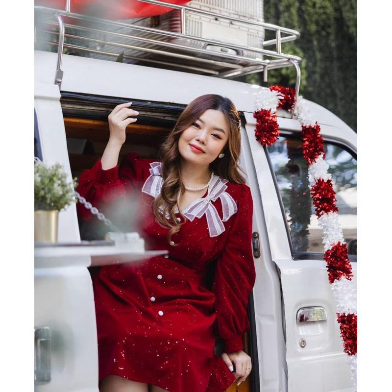 BBWshopเดรสแดงวิบวับ