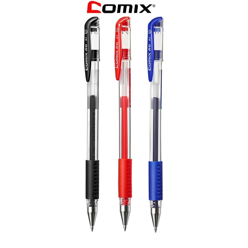 Comix A1 GP306 T1277 ปากกาเจล ปากกาเจล 0.5mm ปากกาลูกลื่น ขนาดความจุมึกใหญ่ ปากกาสีน้ำเงิน/ดำ/แดง ปากกาเขียนได้นาน