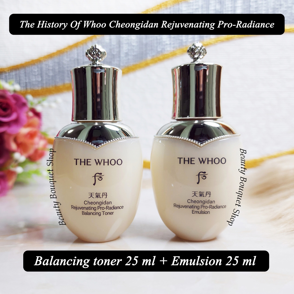 New The History Of Whoo Cheongidan Rejuvenating Pro-Radiance Balancing Toner 25 ml + Emulsion 25 ml