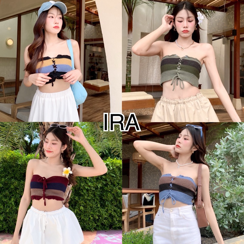 BY IRA 💕พร้อมส่ง💕 เกาะอกไหมพรมถัก งานเซ็กซี่ sexy น่ารักมาก หรือจะแมทกางเกงยีนส์ ลูกฟูก