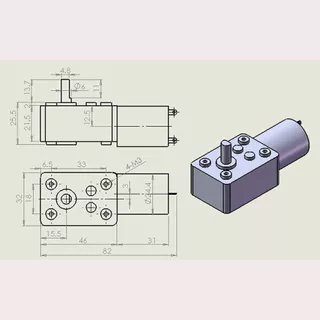 MO06 มอเตอร์ทดเกียร์ JGY-370 6-24V DC 6-210 รอบ/นาที สำหรับ DIY