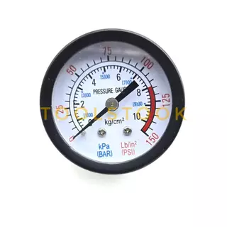 เกจวัดแรงดัน(Pressure Gauge)เกจ์วัดแรงดันลม น้ำ หน้าปัด2"(50mm.)เกลียวBSP1/4 10kgและ12kg