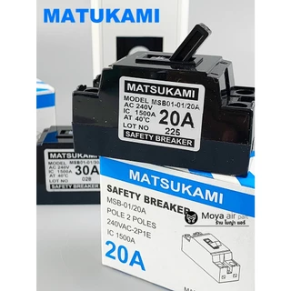 MATSUKAMI เบรคเกอร์ , เบรกเกอร์ 20A , 30A (เซฟตี้เบรคเกอร์) พร้อมฝามาตรฐาน และฝาสี สีดำ สีบรอนซ์ สีขาว