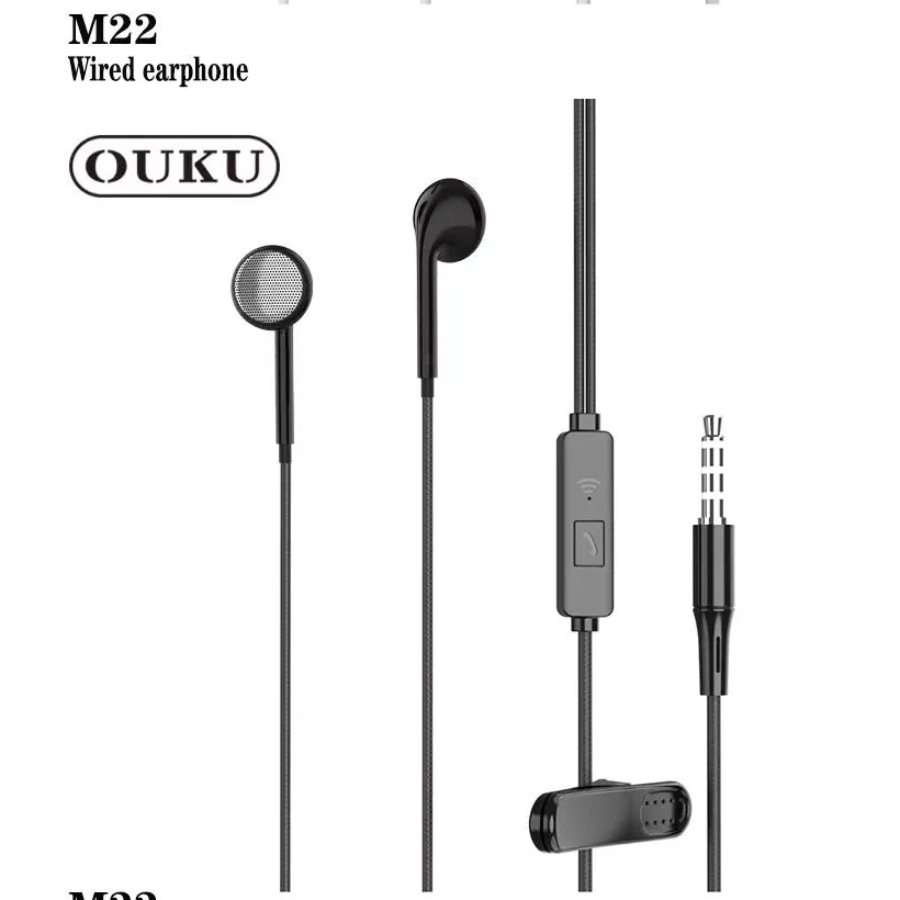 OUKU รุ่น M22 หูฟัง เบทหนัก คุณภาพเสียงดี พร้อมไมค์ มีสาย แจ๊ค 3.5 มม.