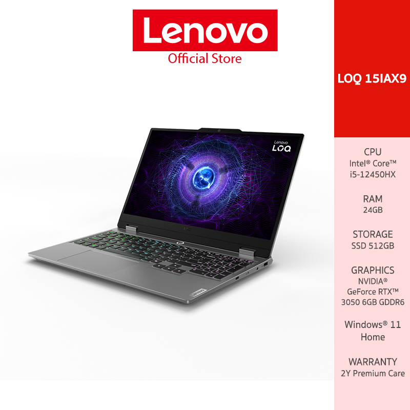 LENOVO LOQ 15IAX9(83GS00CQTA)NOTEBOOK INTEL I5-12450HX NVIDIA RTX 3050 15.6 FHD 144Hz