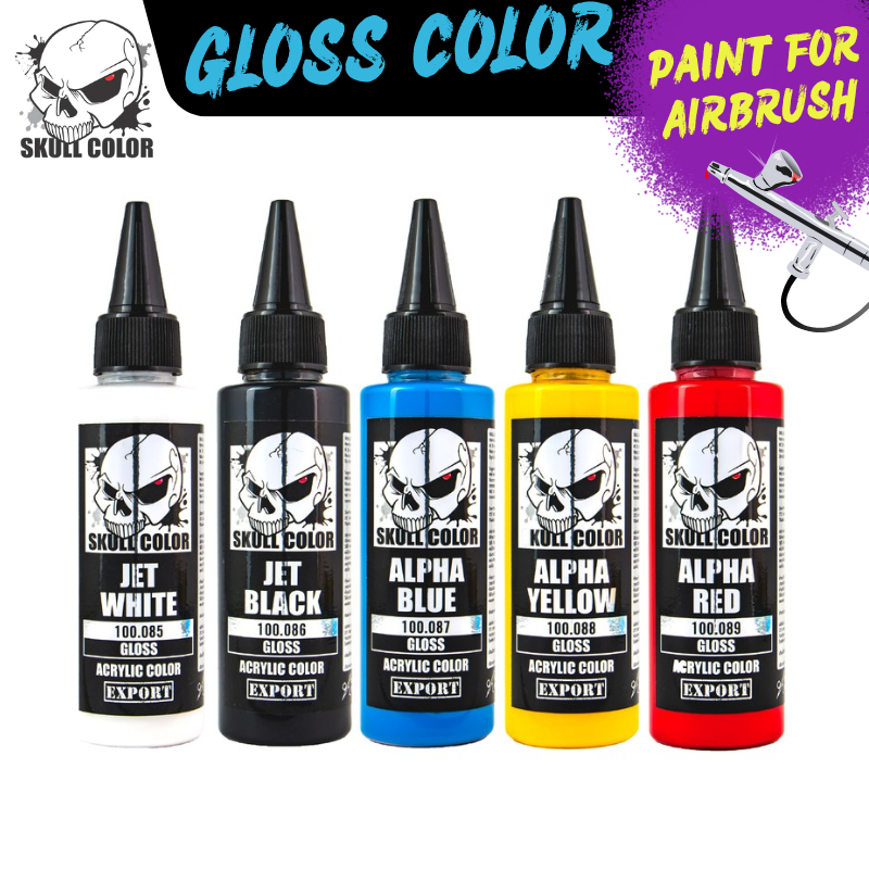 Skull Color : Gloss สีพร้อมใช้สำหรับแอร์บรัชสูตร Acrylic ขนาด 60ml