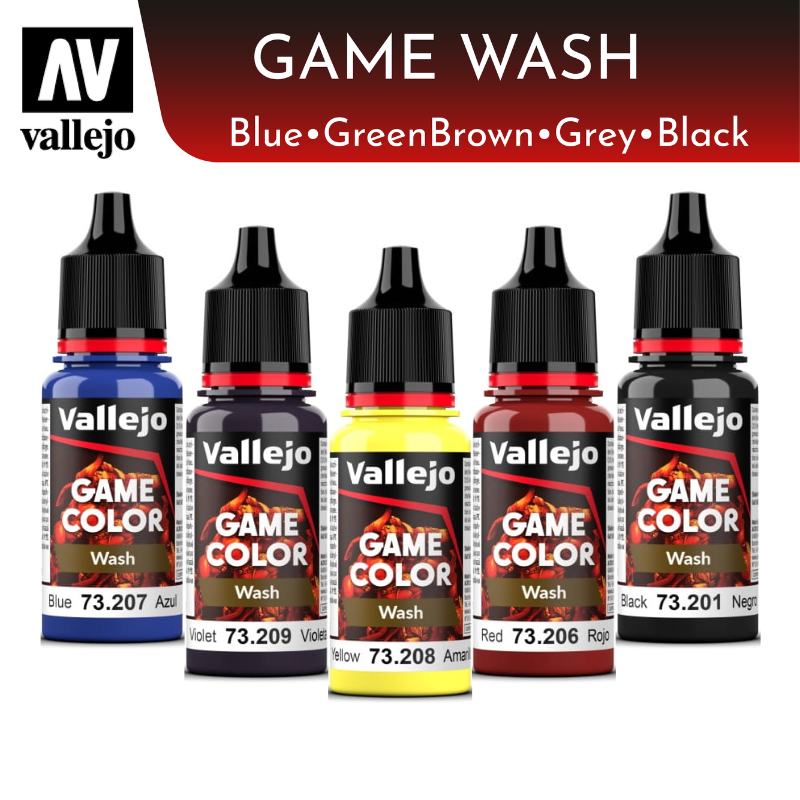 VALLEJO : WASH GAME COLOUR acrylic paint สีอะคริลิคสำหรับงานเพ้นโมเดล