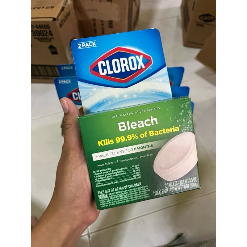 ก้อนทำความสะอาดชักโครก CLOROX bleach 1 กล่อง 2 ก้อน
