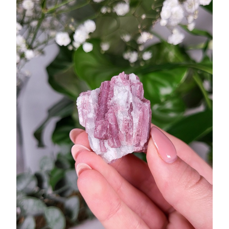 1 PC Random select Natural Pink Tourmaline With Quartz Speciman  Healing meditation Self-Love Raw Tourmaline Rubellite