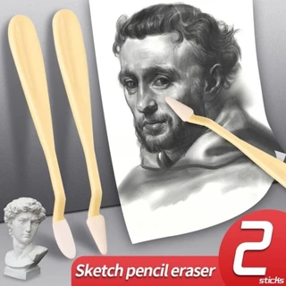 แท่งเกลี่ยดินสอพร้อมหัวฟองน้ำ Sketch Pencil Eraser แปรงฟองน้ำเกลี่ยดินสอ