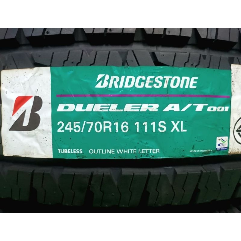 **ราคา 1 เส้น** ยางใหม่ค้างปี 245/70R16 Bridgestone Dueler AT001 ผลิตปี 2022 ประกันบวม 2 ปี + จุ๊บลม