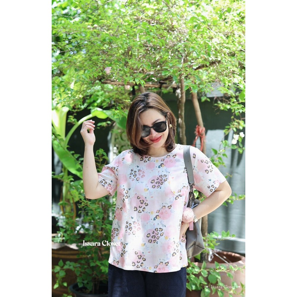 Tee Linen-Silk #Pink lady