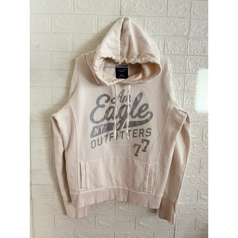 เสื้อสเวเตอร์สวมหัว Amarican eagle สีครีม