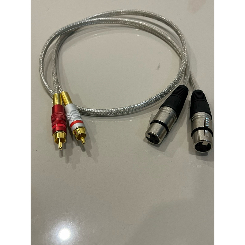 สายrca2ออกxlrเมีย2แบบคู่ติดกันทำจากสายชีลคู่ทองแดงแท้ของwireman