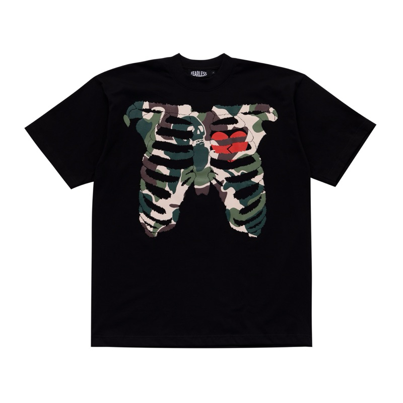 FEARLESSBKK BONE CAMO BLACK T-SHIRT