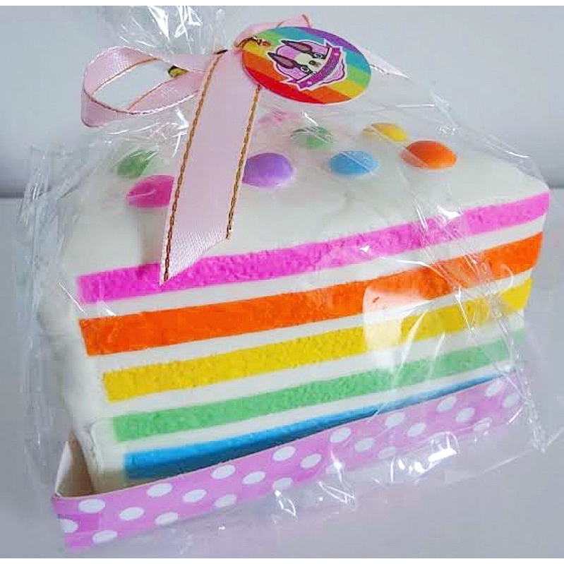 [🔥พร้อมส่ง🔥] สกุชชี่ชวาเค้ก จัมโบ้ JUMBO Chawa Rainbow Cake🌟🍰🌈 รุ่นเก่า รุ่นเเรร์