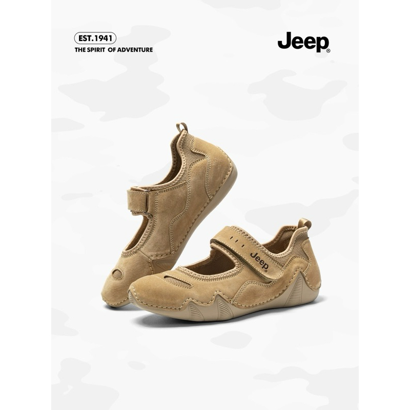 สีทราย 39 พร้อมส่ง / พรี JEEP THE SPIRIT OF ADVENTURE ทรง Mary Jane ของแท้ 100%