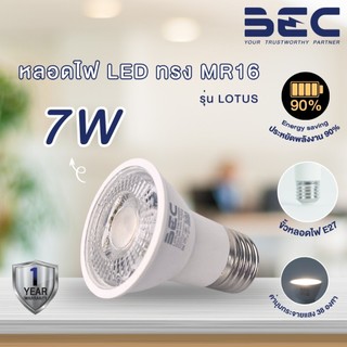 BEC หลอด LED PAR16 ขั้ว E27 รุ่น LOTUS ขนาด 7W