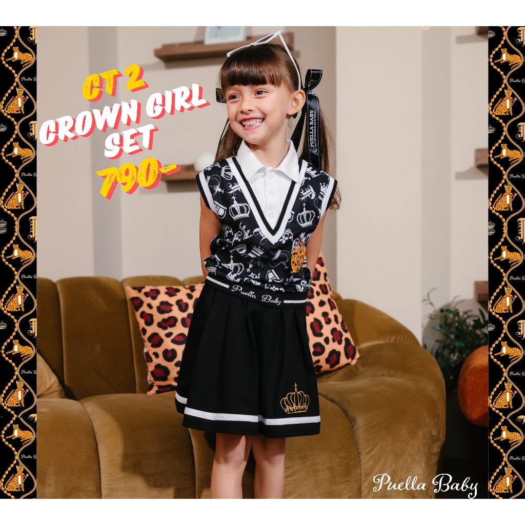 CT2:Crown girl set (เสื้อพร้อมกระโปรง)