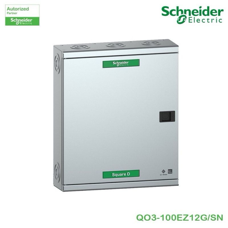 Schneider Electric ตู้โหลด โหลดเซ็นเตอร์ 3 เฟส 12 ช่อง รุ่น QO3-100EZ12G/SN