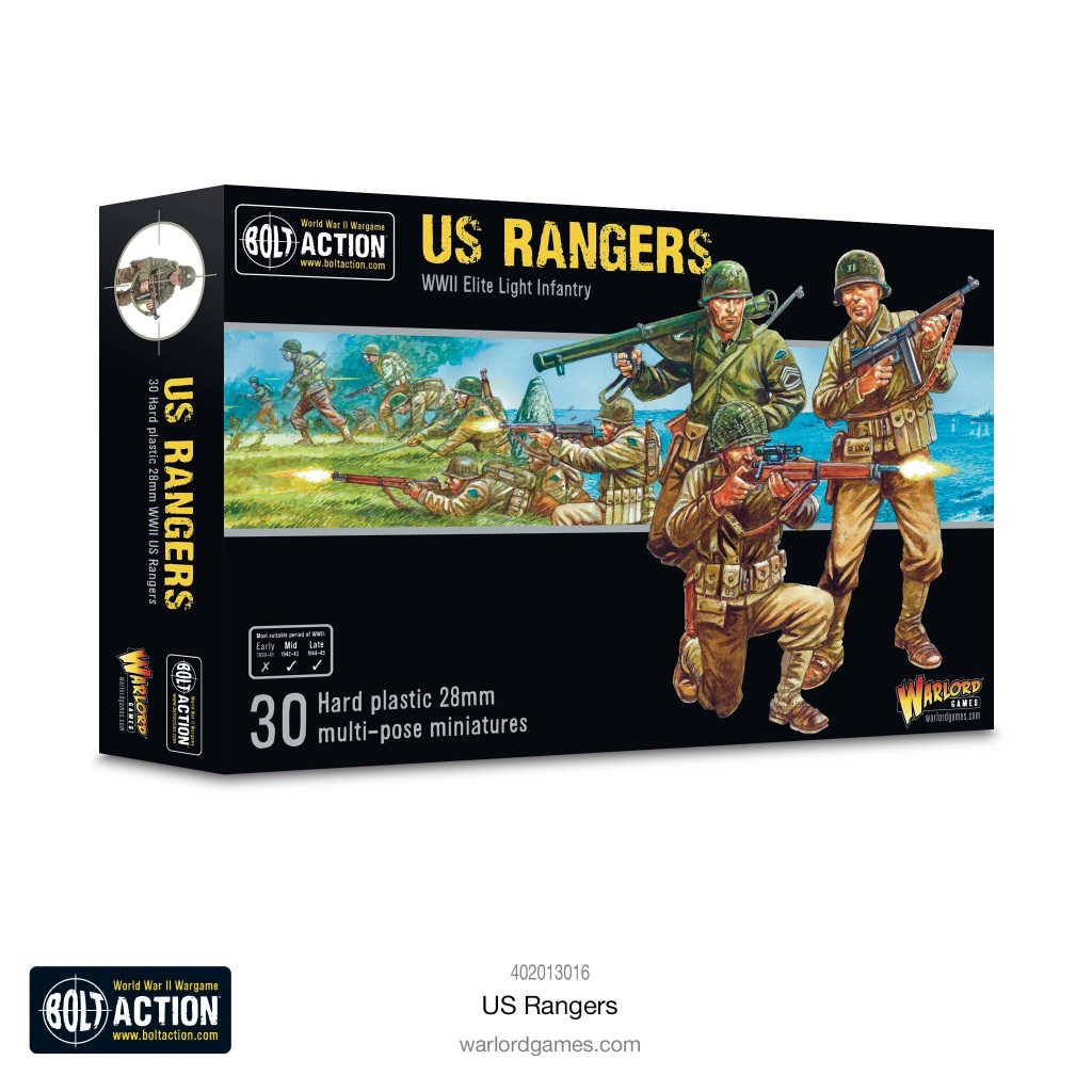 [พร้อมส่ง] WARLORD GAMES: Bolt Action: US Rangers WWII Elite Light Infantry โมเดล
