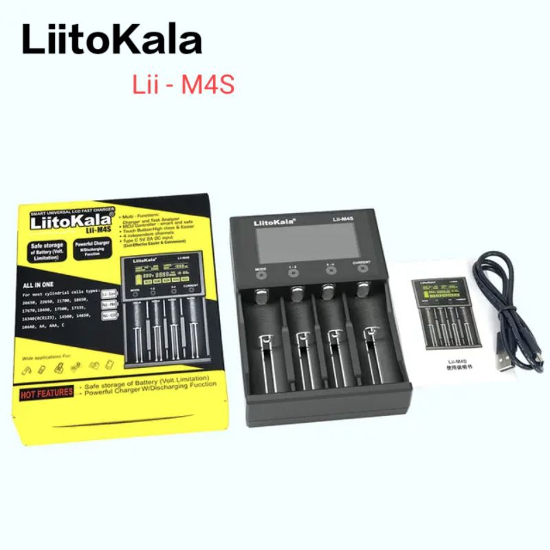 LiitoKala Lii-M4S(แท้100%) เพิ่มปุ่มสัมผัสและหน้าจอ LCD แบบ HD นอกจากนี้ยังเพิ่มสองโหมดฟังก์ชั่น (ปล่อย \ Storage)