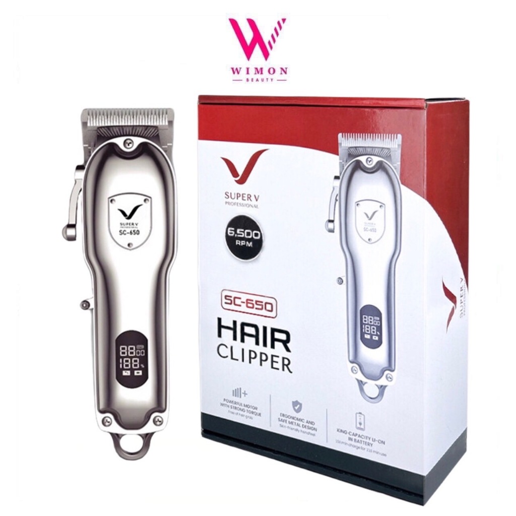 Super V Professional Hair Clipper SC-650 ซุปเปอร์ วี ปัตตาเลี่ยน ไร้สาย รุ่น SC-650 /16252
