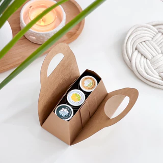 SAWADEE Gift Set รุ่น กระเป๋าโค้ง - 3 กลิ่น ประกอบด้วย กลิ่นมะลิ กลิ่นส้ม มะนาว และ กลิ่นตะไคร้ มะกรูด 15 g