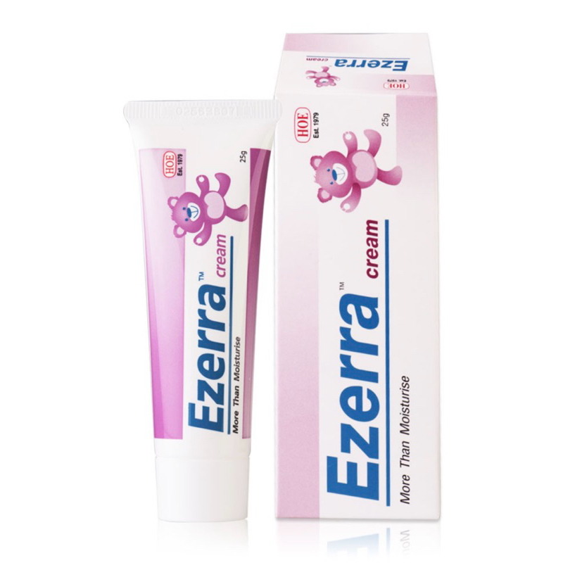 Ezerra cream 25 g (Exp. 09/2024) ครีมหมีม่วง ใช้ได้กับทารก เด็กเล็ก ผู้ที่มีผิวแห้งกร้าน ผิวแพ้ง่าย