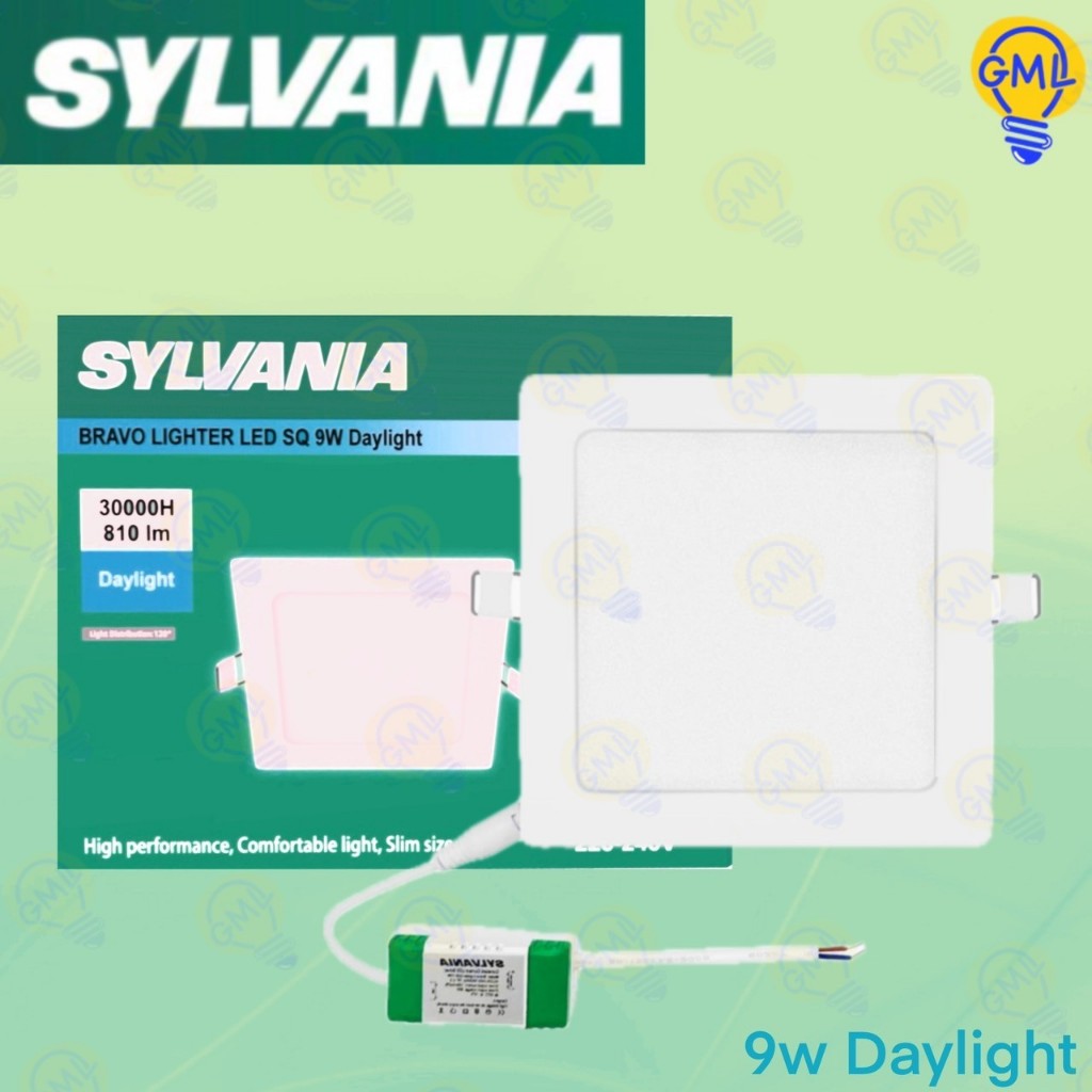 Sylvania ดาวน์ไลท์ LED 9W 12W 18W เหลี่ยม แสงขาว / แสงวอร์ม Panel LED