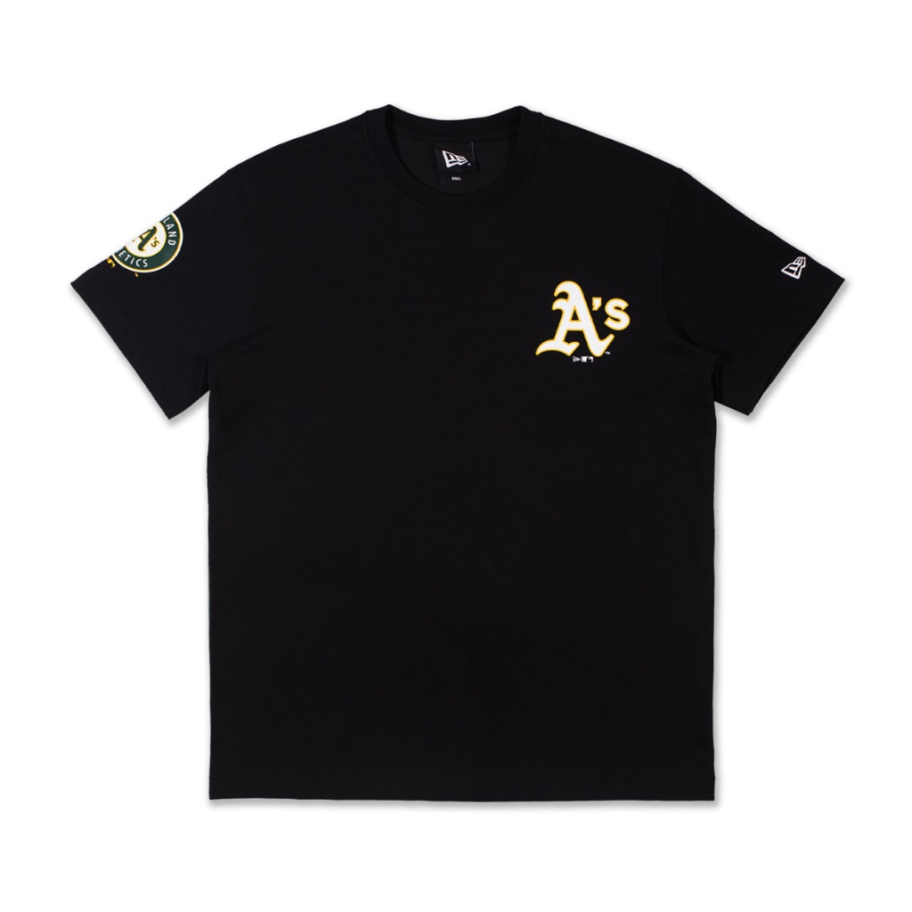 NEW ERA เสื้อ รุ่น OAKLAND ATHLETICS COOP COOL ERA BLACK SHORT SLEEVE TEE