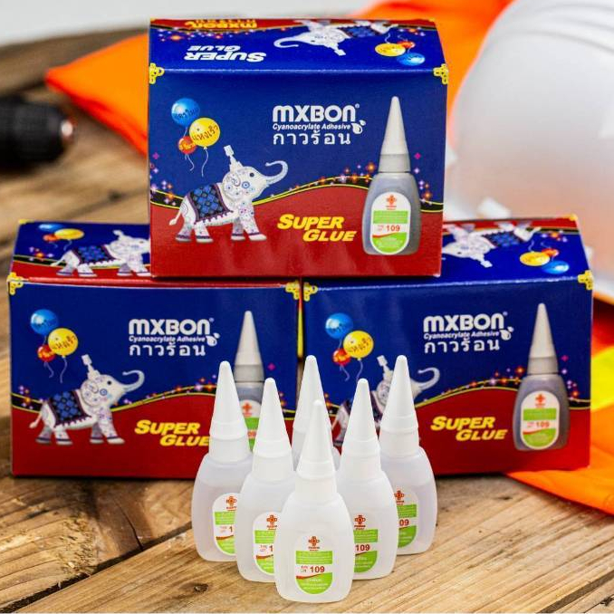 กาวร้อน กาวแห้งเร็ว กาวร้อนอย่างดี กาวอเนกประสงค์ ผลิตที่ประเทศไต้หวัน ขนาด20กรัม MXBON - รูปที่ 2