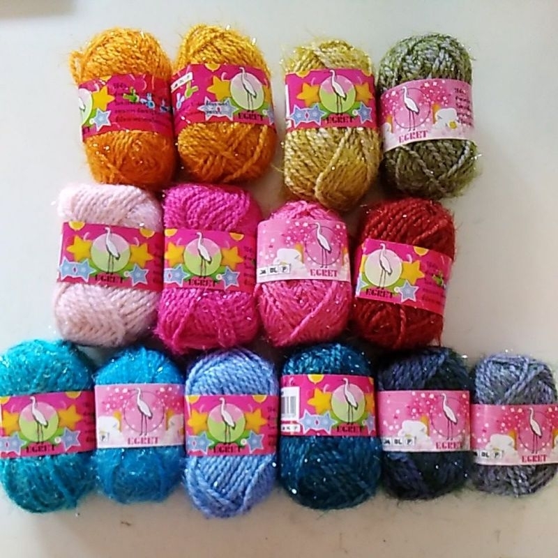 ไหมพรมเส้นใหญ่ ไหมพรมขนนุ่ม ยี่ห้อ egret ขนาดเส้น 3 มิล สีพื้น 40 กรัม