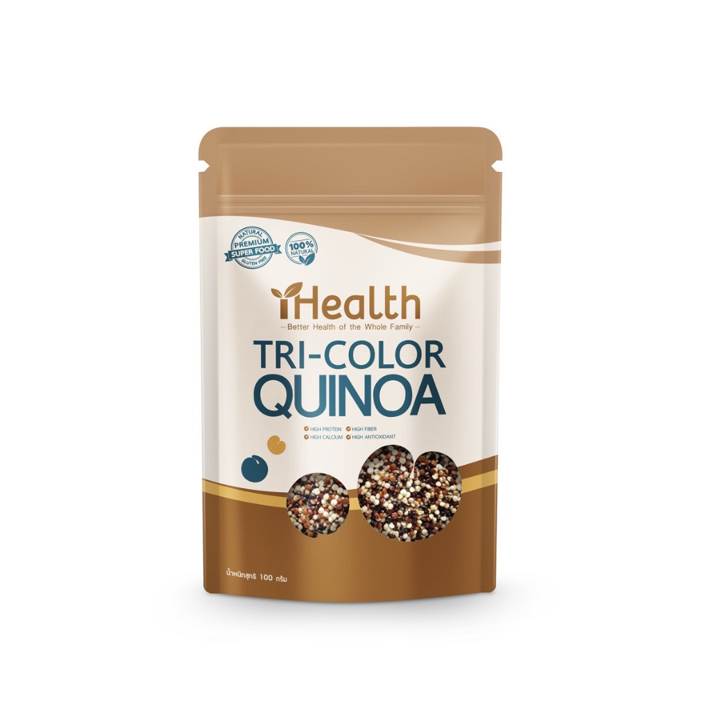 ลด7วัน QUINOA ควินัว 3สี ตราไอเฮลธ์ ขนาด 100g (1ซอง)