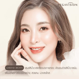 PEGAVISION คอนแทคเลนส์สี รายเดือน รุ่น KAORI สี Gardenia Brown (2 เลนส์/กล่อง)