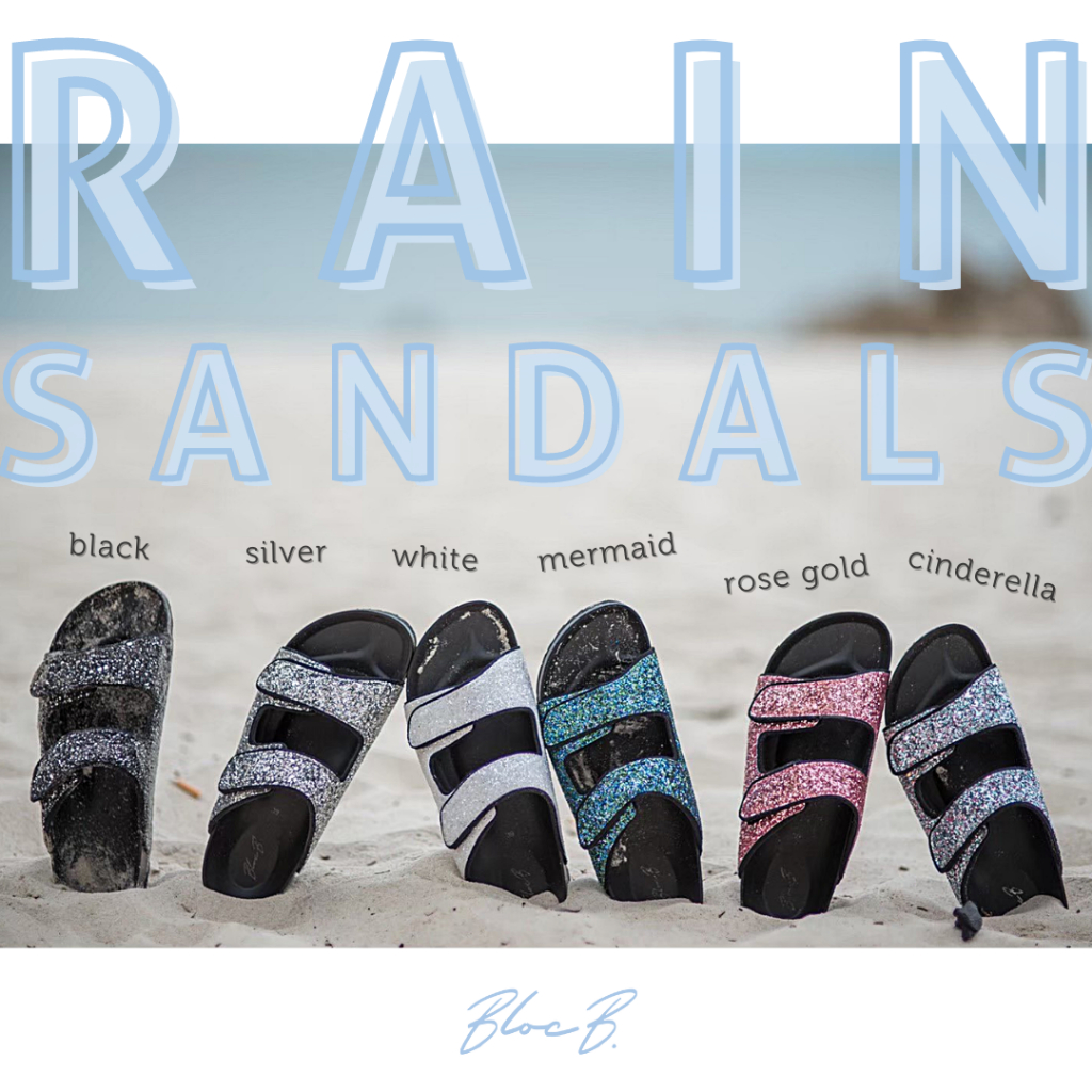[Pre-order] Bloc B. Rain Sandals รองเท้าแตะกลิตเตอร์ โดนน้ำได้ แห้งไว้